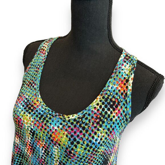 CAbi Racerback Hooked Tank Top Tunic Size XS Colorful Geometric Design Colorful - Picture 2 of 9